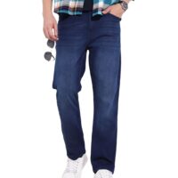 The Indian Garage Co Men Slim Straight Fit Solid Mid-Rise Stretchable Jeans