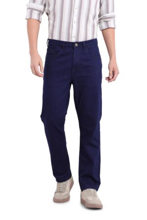 The Indian Garage Co Men Slim Straight Fit Solid Mid-Rise Stretchable Jeans