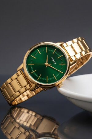 Timex Round 21mm Green Dial Analog Women Watch - TWEL15803