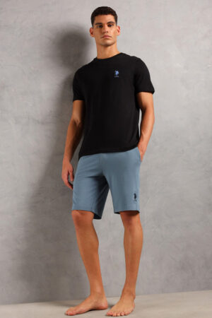 U.S. Polo Assn. Men Solid Mid-Rise Pure Cotton T-Shirt & Shorts