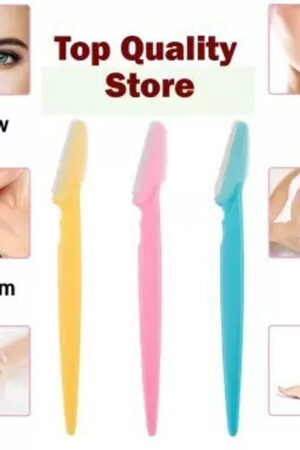 overlook Women Eyebrow Razor Facial Hair Removal Tool Eyebrows Trimmer, Forehead Shaver, Men & Women (Pack of 3)