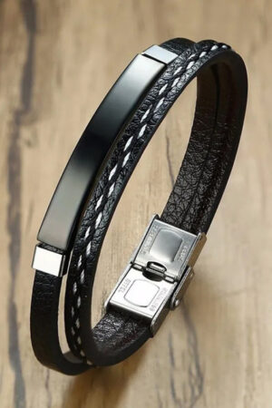 WROGN Men Wraparound Leather Bracelet