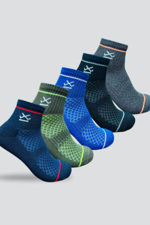 WROGN Pack Of 5 Assorted Ankle-Length Cotton Sock