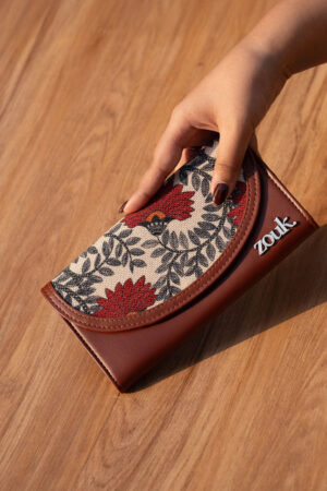 ZOUK Women Ethnic Motifs Printed Nawabi Couture Kyra Flap Wallet