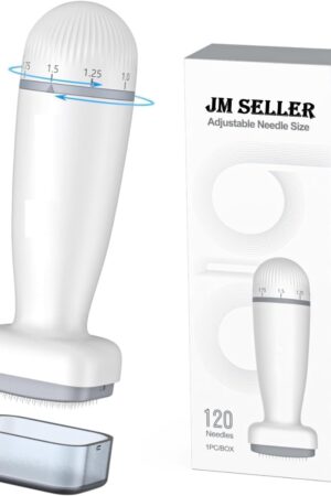 Derma Stamp Adjustable Pen 0mm - 3mm,100 A Titanium micro needles I Amazing Professional Microneedling Pen for Skin Repair, Face, Hair & Beard Growth I Easy to use I Safe and...