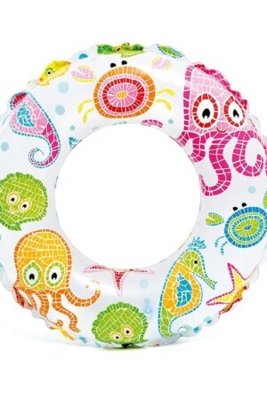Intex 59241-2 Lively Print Swim Ring, Blue