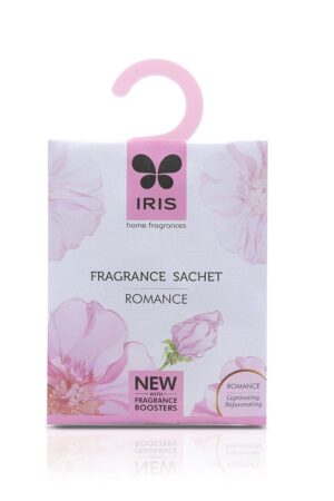 IRIS Romance Fragrance Sachet | Air Freshener for Wardrobe, Closet, Drawer, Cupboard, Shoe Rack, Laptop Bag & Travel | Lasts 25–30 Days