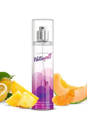 Layer’r Wottagirl Secret Crush Body Splash Spray | Premium Long-Lasting Mist with Romantic & Flirty Notes | For Women | 135 ml