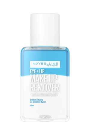 Maybelline New York Biphase Eye + Lip Makeup Remover, 2X More Effective and Fragrance Free Easy to Use Makeup Remover, Water-proof Make-up Remover With Addition of Pro-Vitamin...