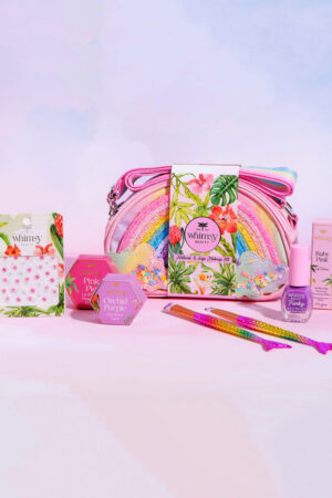 Whimsy Beauty Set Of 7 Rainbow Sling Bag Beauty Kit for Preteen and Teen Girls